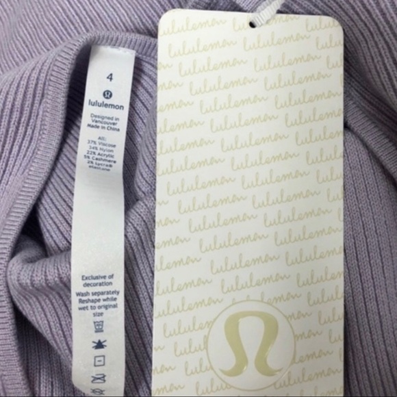 NWT Lululemon Wrap It Back Sweater Lavender Size 4 - Picture 6 of 7